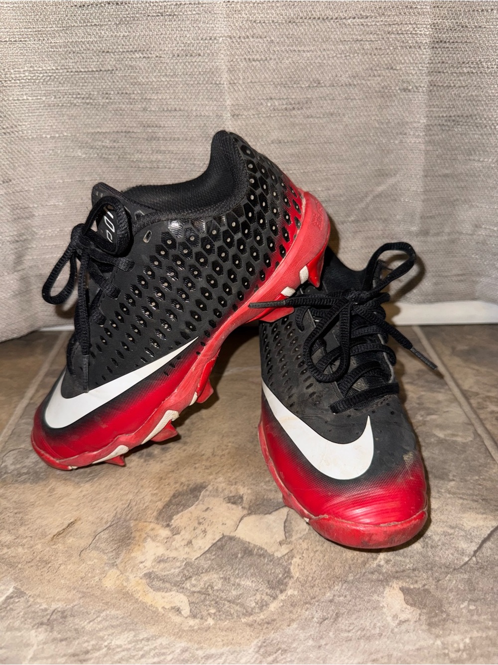 Nike Black, Red & White Cleats